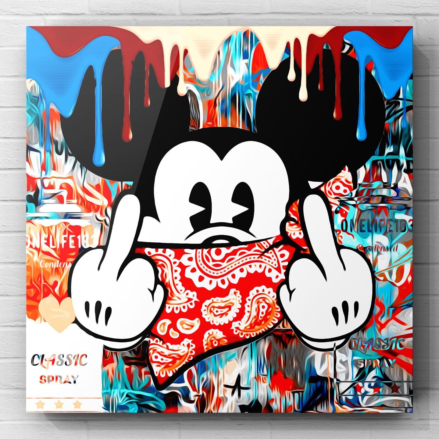 A contemporary artist, known for his distinctive pop paintings.  