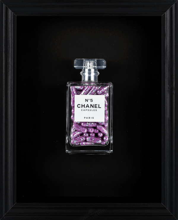 Chanel No.5 Capsules - (Black Frame / Purple Pills) by Emma Gibbons
