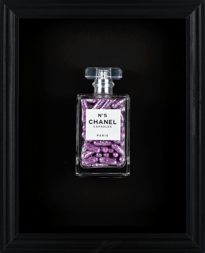 Chanel No.5 Capsules - (Black Frame / Purple Pills) by Emma Gibbons