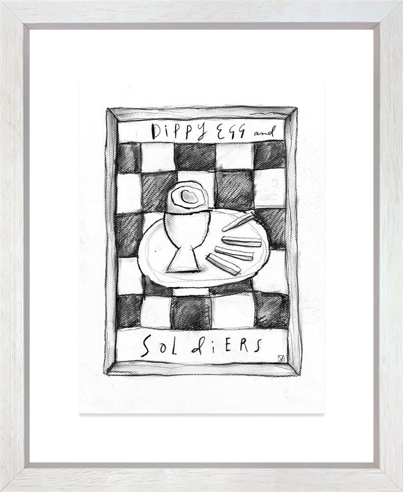 Dippy Eggs And Soldiers - Charcoal Study