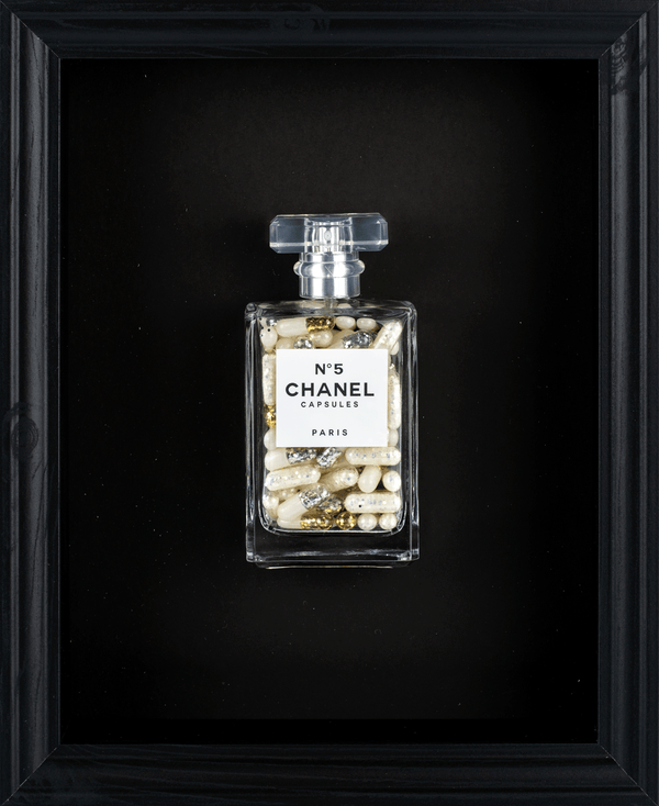 Chanel No.5 Capsules - (Black Frame / Cream Pills) by Emma Gibbons