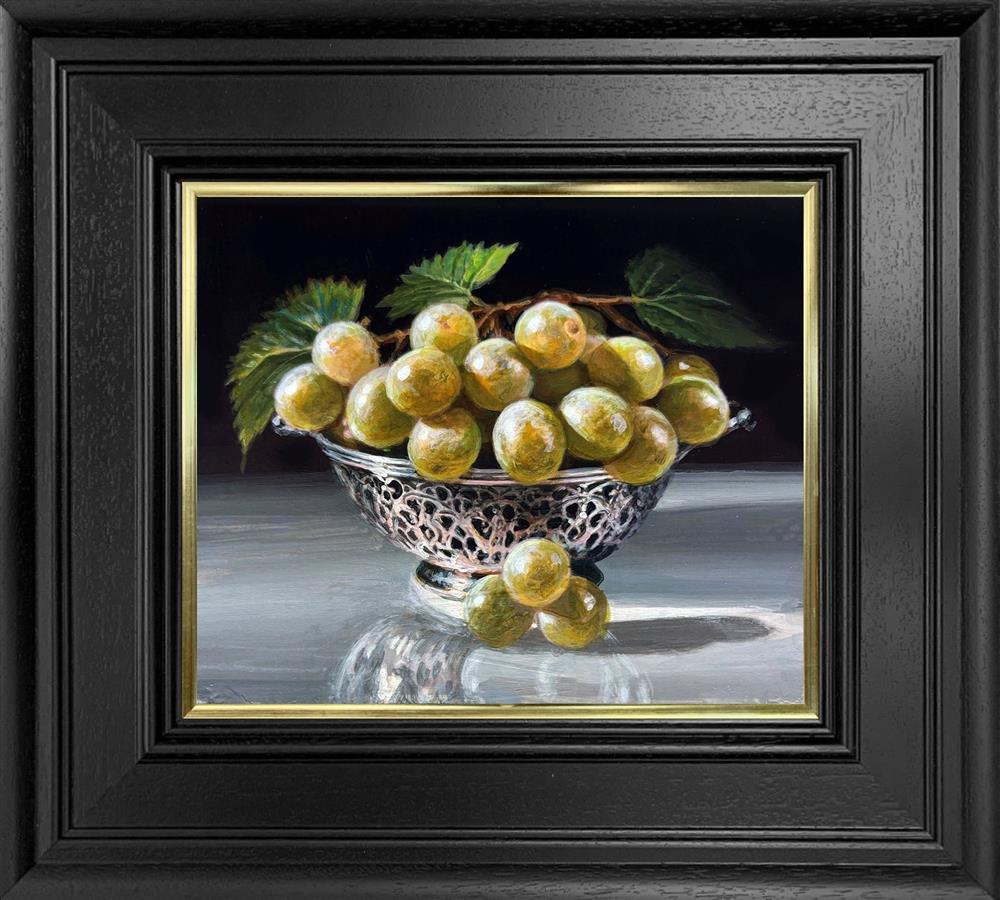 Green Grapes And Silver Bowl