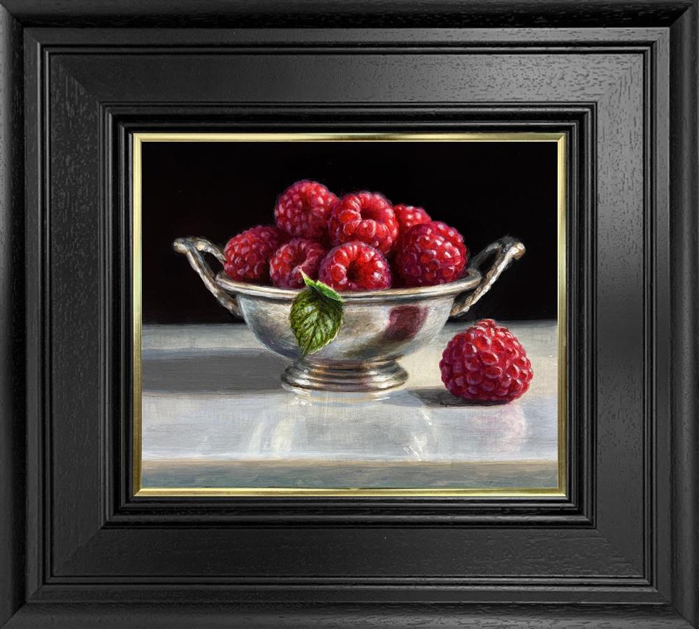 Raspberries And Silver Bowl
