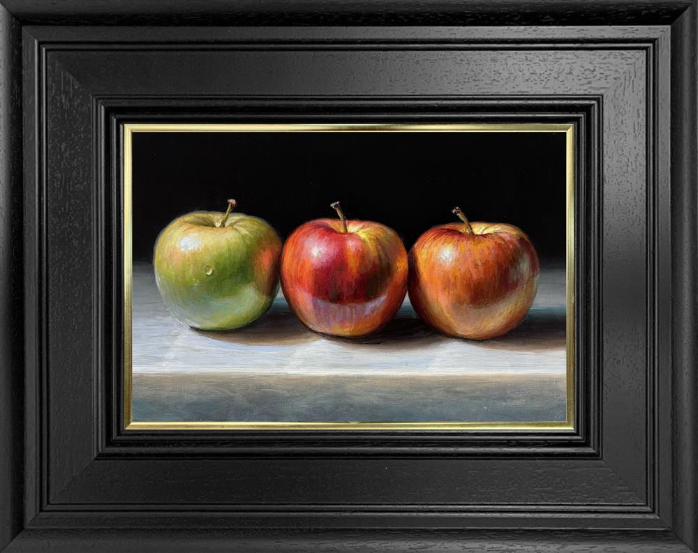 Three Apples On Marble