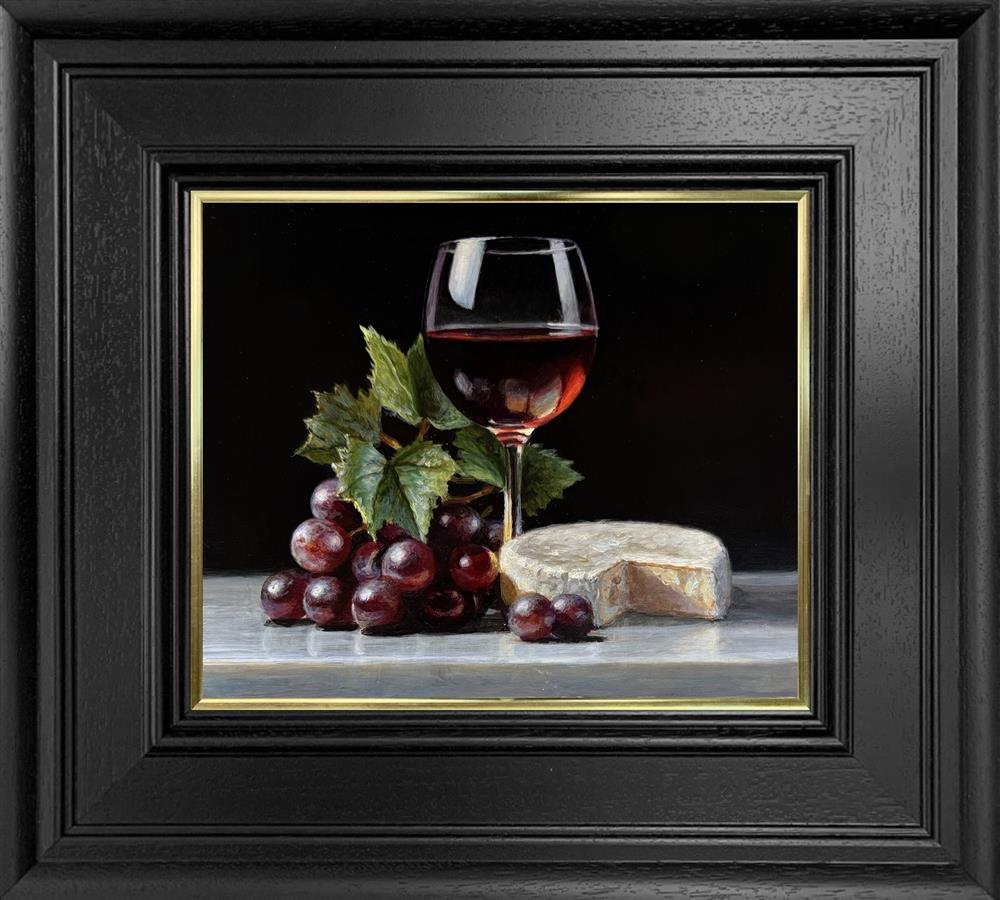 Wine, Grapes And Cheese