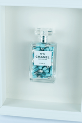 Chanel No.5 Capsules - (White Frame / Blue Pills) by Emma Gibbons