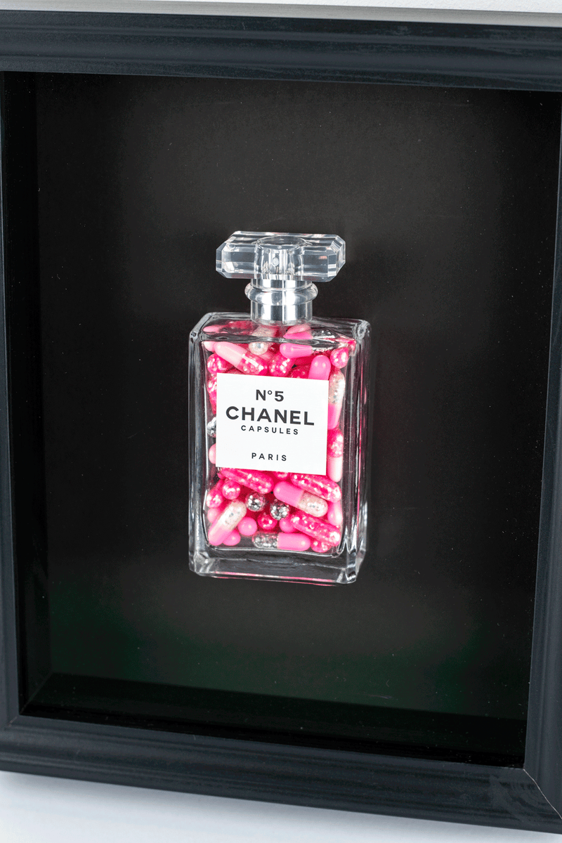 Chanel No.5 Capsules - (Black Frame / Pink Pills) by Emma Gibbons