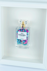 Chanel No.5 Capsules - (White Frame / Blue, Purple Pills) by Emma Gibbons