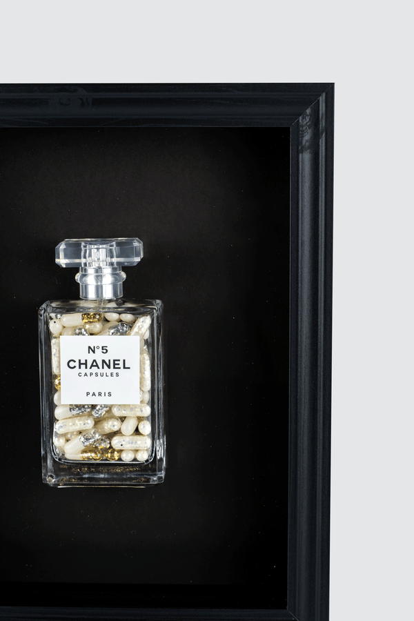 Chanel No.5 Capsules - (Black Frame / Cream Pills) by Emma Gibbons