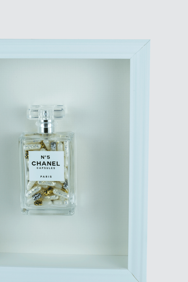 Chanel No.5 Capsules - (White Frame / Cream Pills) by Emma Gibbon