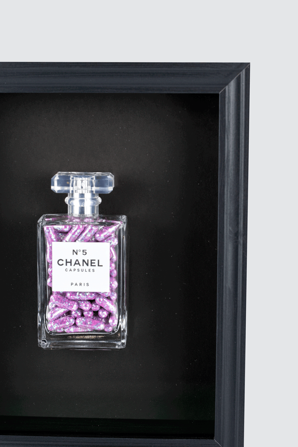 Chanel No.5 Capsules - (Black Frame / Purple Pills) by Emma Gibbons