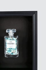 Chanel No.5 Capsules - (Black Frame / Blue Pills) by Emma Gibbons
