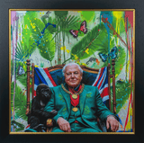 David Attenborough National Treasure (Hand Embellished) By Jake Wood