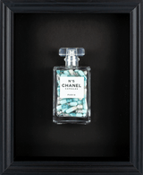 Chanel No.5 Capsules - (Black Frame / Blue Pills) by Emma Gibbons