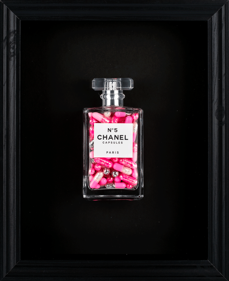 Chanel No.5 Capsules - (Black Frame / Pink Pills) by Emma Gibbons