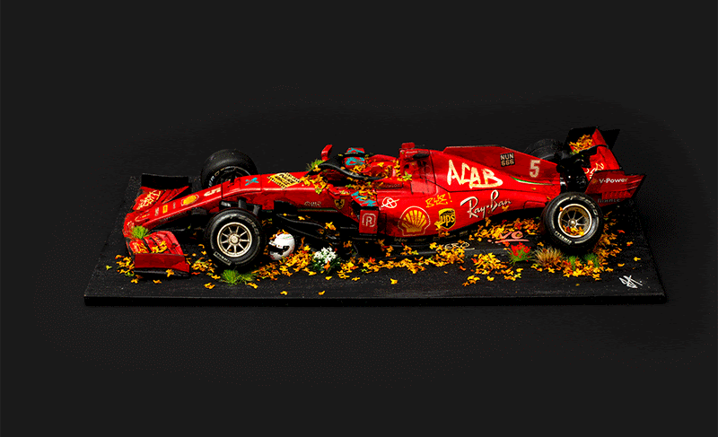 F1 Ferrari Scuderia No. 5 - 2020 Vettel Stolen Recovered Original - by JJ Adams