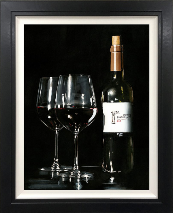 Partners In Wine Hand Embellished Canvas by Richard Blunt