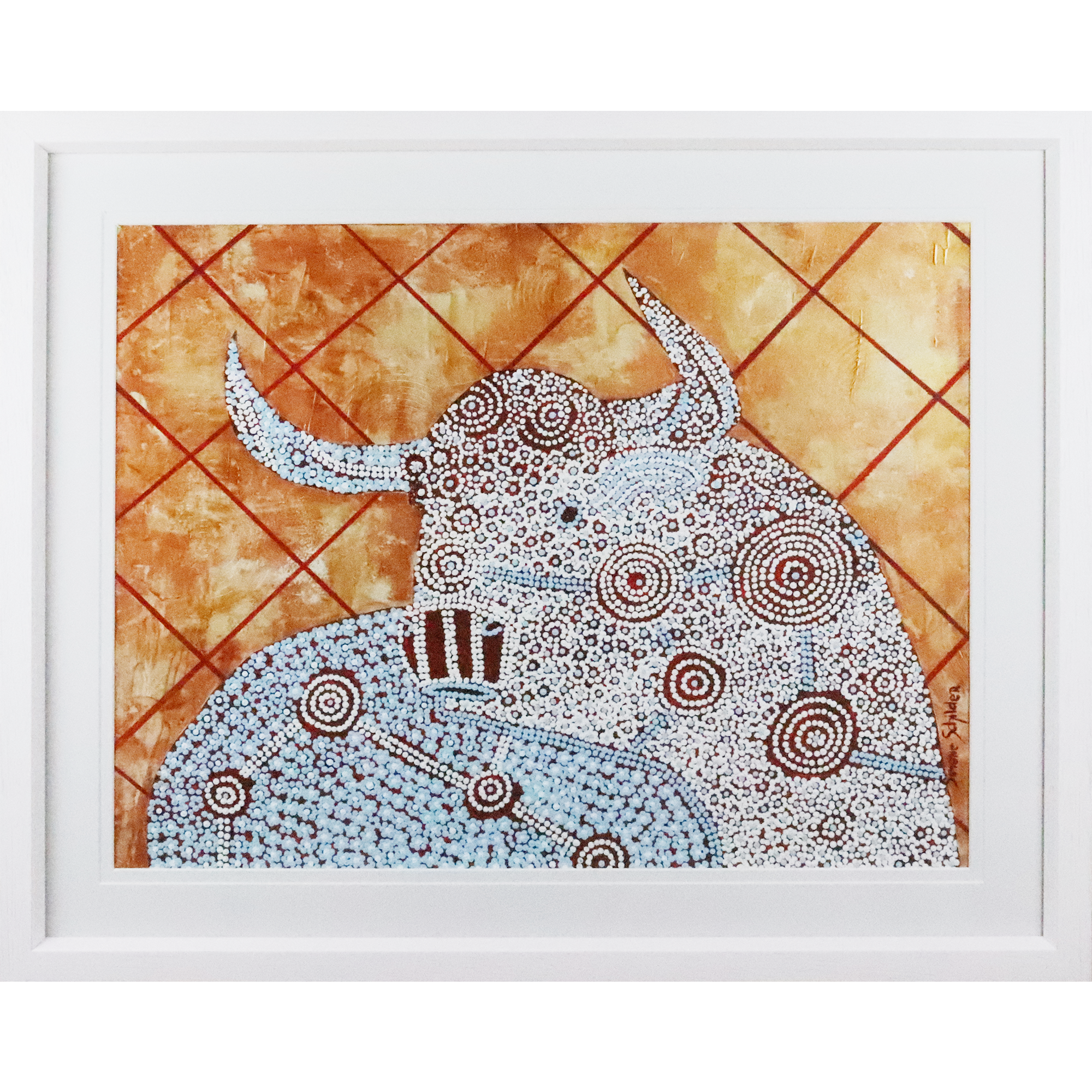 Gentle Bull Original by Simone Schilder