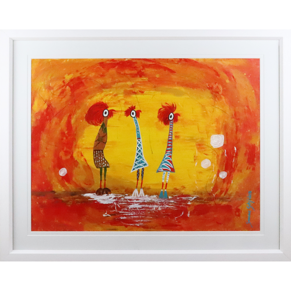 Three Chickens Original by Simone Schilder
