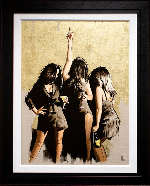 Girls Night Out - Gold Original by Richard Blunt