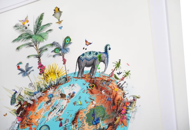 MEDIUM MOUNTAIN OG ELEPHANT OCEAN JORDIN I - ART PRINT By Kristjana S Williams