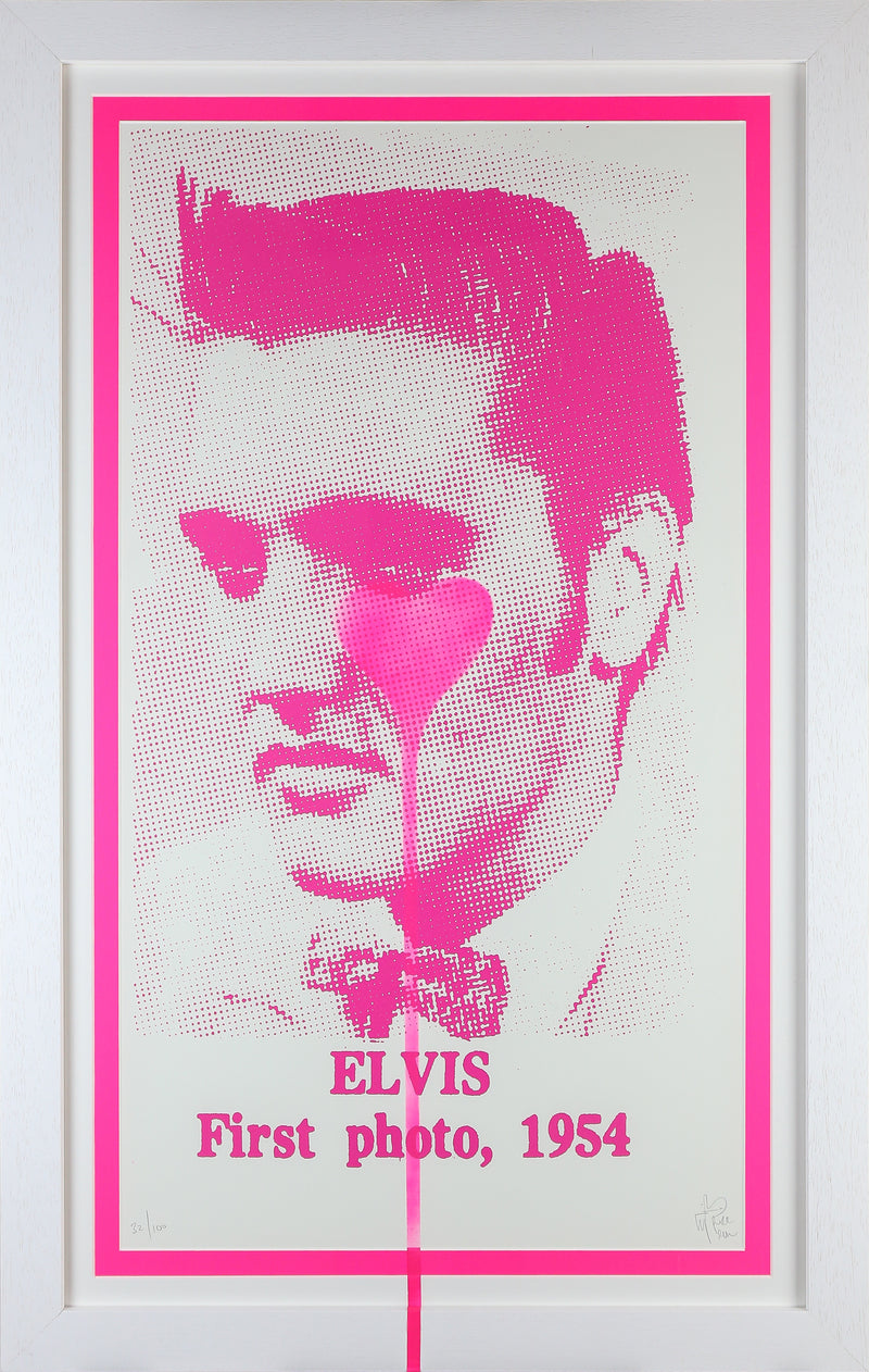 Elvis First photo, 1954 pink heart Limited Edition by Pure Evil