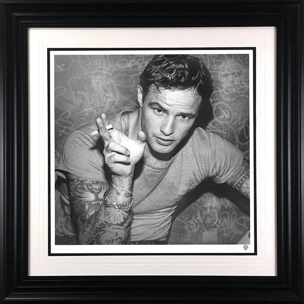 Smoking Gun Brando Black and White by JJ Adams