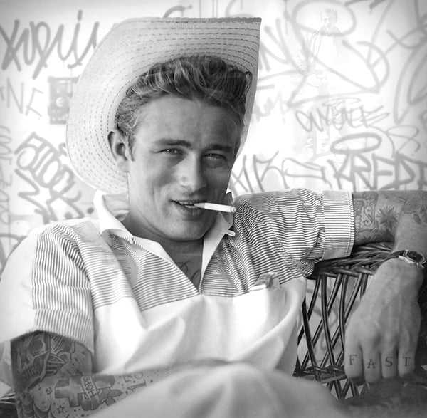 Smoking Gun James Dean Black and White Original by JJ Adams