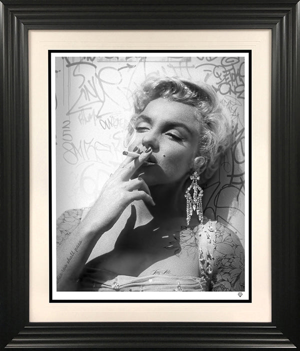 Smoking Gun Marilyn (Black and White) Limited Edition by JJ Adams