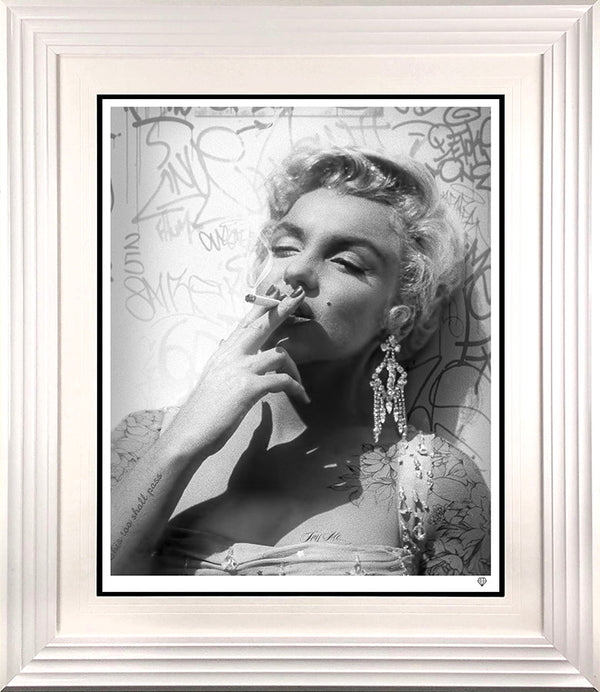 Smoking Gun Marilyn (Black and White) Limited Edition by JJ Adams