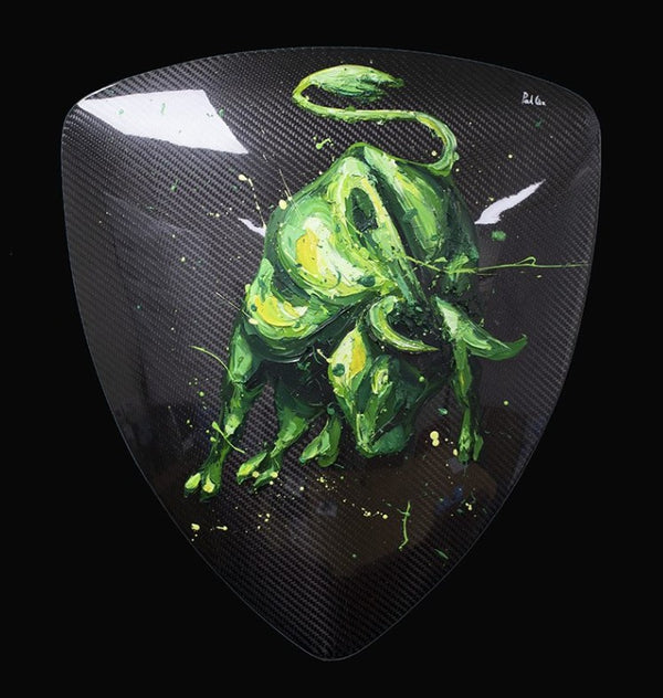 Carbon Fibre Lamborghini Shield (Green) by Paul Oz