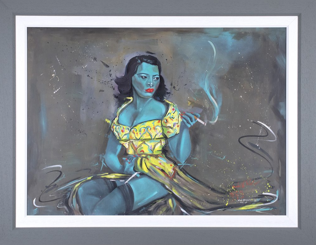 Chinese Smoking Lady Original by Wild Seeley