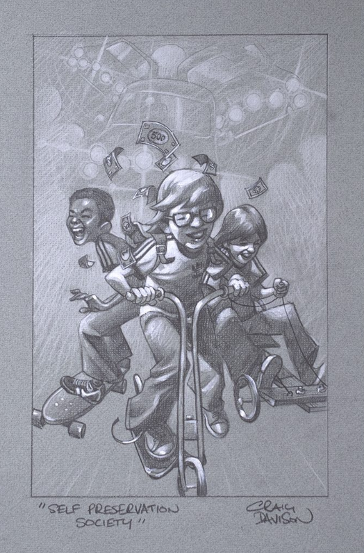 Self Preservation Society Original Sketch Limited Edition by Craig Davison