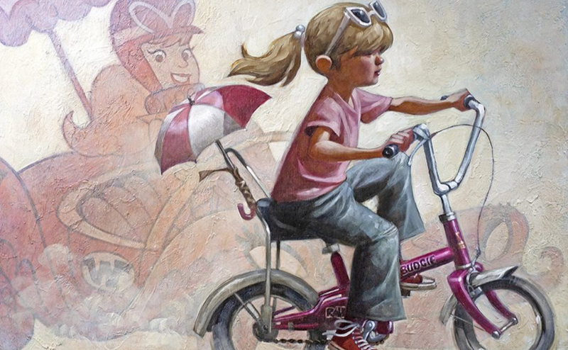 The Glamour Girl of The Gas Pedal Hand Embellished Canvas by Craig Davison