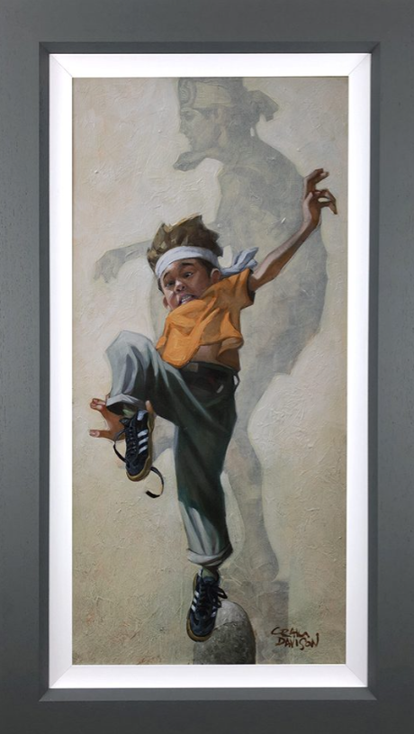 Wax On, Wax Off Hand Embellished Canvas by Craig Davison