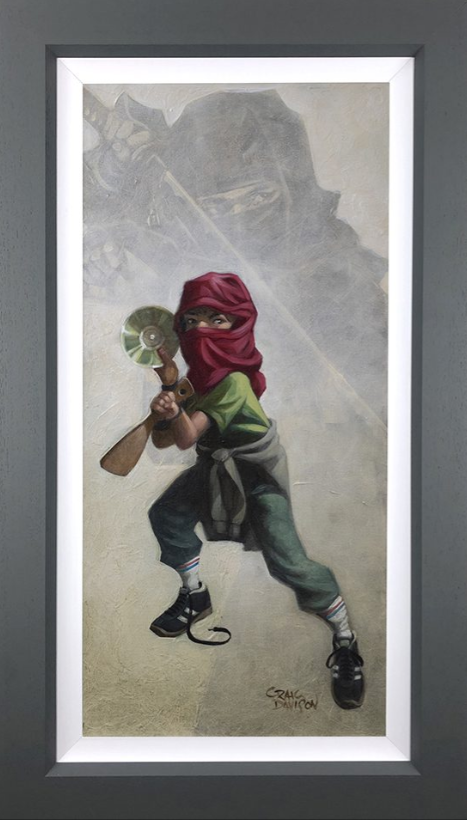 Ninja Star Hand Embellished Canvas by Craig Davison