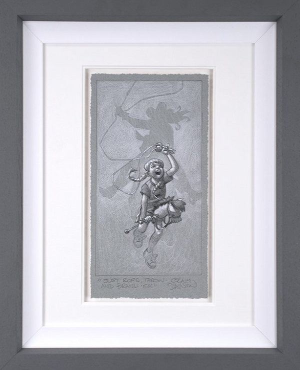 Just Rope, Throw & Brand 'Em Original Sketch Limited Edition by Craig Davison