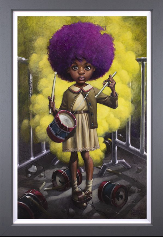 Sound of The Funky Drummer Embellished Canvas by Craig Davison