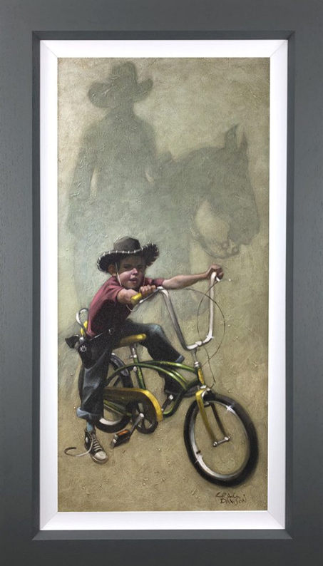 Move 'Em On, Head 'Em Up…Rawhide! Hand Embellished Canvas by Craig Davison