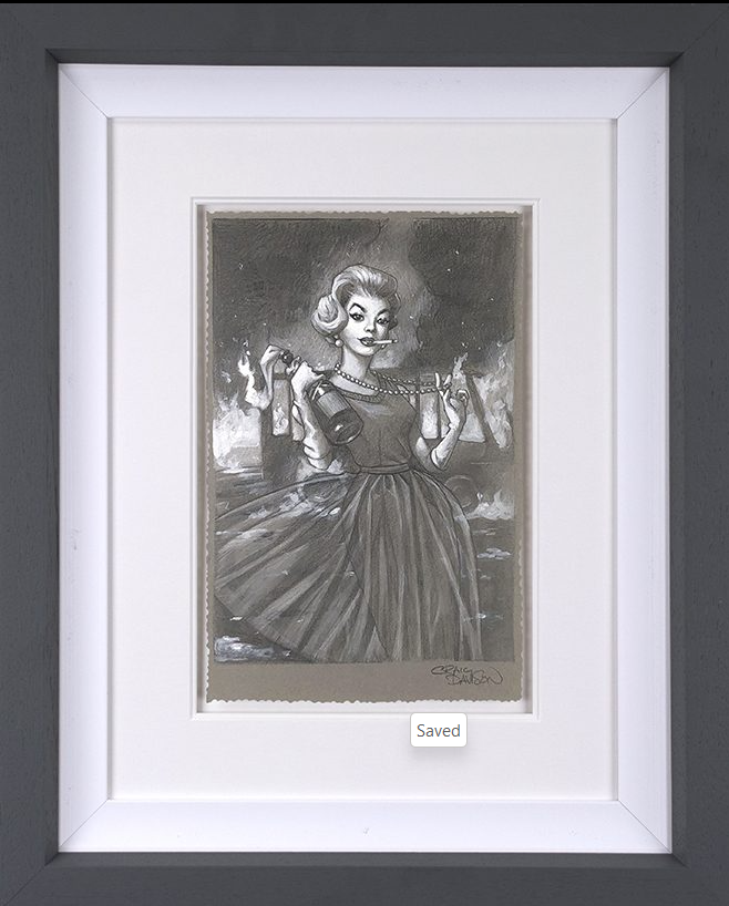 Flaming Beauty Original Sketch Limited Edition by Craig Davison