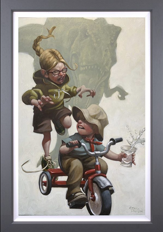 Keep Absolutely Still, He Vision is Based On Movement Hand Embellished Canvas by Craig Davison