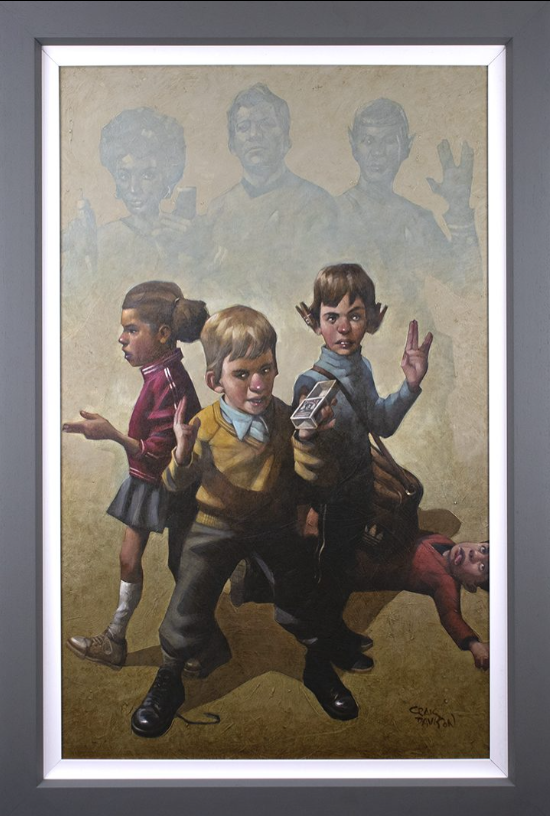 Phasers To Stun Hand Embellished Canvas by Craig Davison