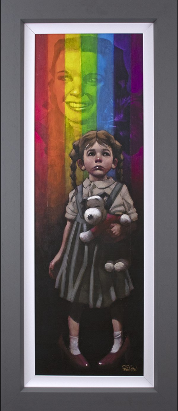 Birds Fly Over The Rainbow Hand Embellished Canvas by Craig Davison