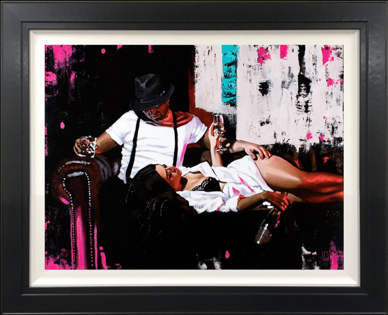 Pink Champagne Hand Embellished Canvas by Richard Blunt