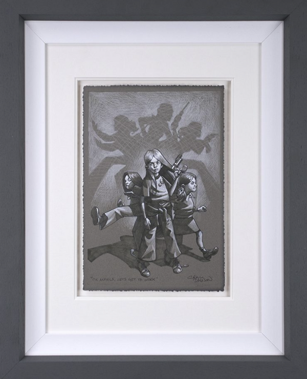 Ok Angels, Lets Get To Work Original Sketch Limited Edition by Craig Davison
