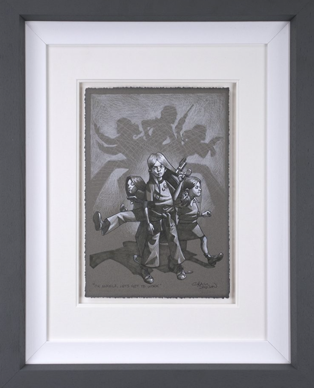 Ok Angels, Lets Get To Work Original Sketch Limited Edition by Craig Davison