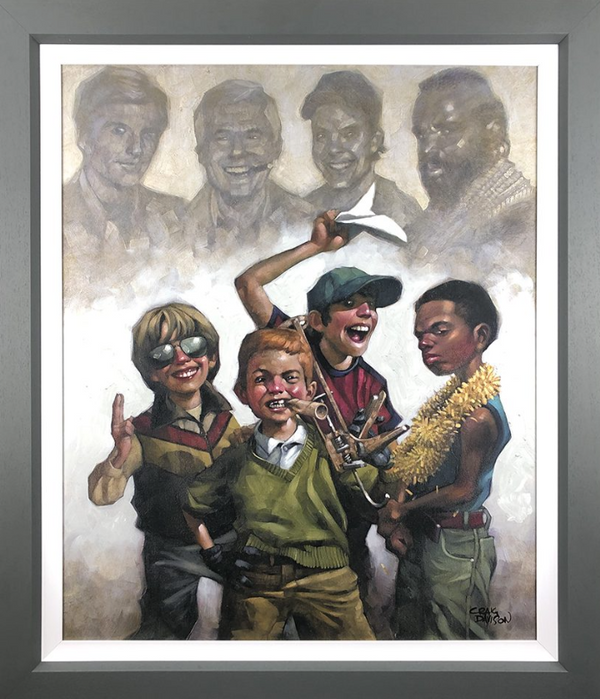 The B-Team Hand Embellished Canvas by Craig Davison