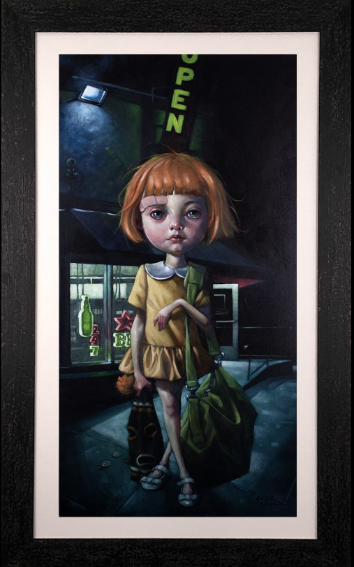 How Far Can Too Far Go? Hand Embellished Canvas by Craig Davison