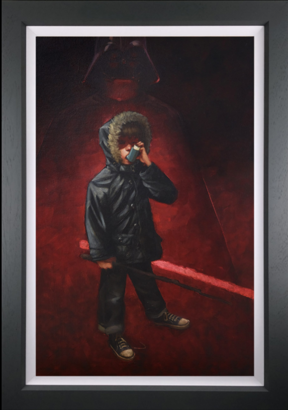 Kkhhooow...Kkhhooow... Hand Embellished Canvas by Craig Davison