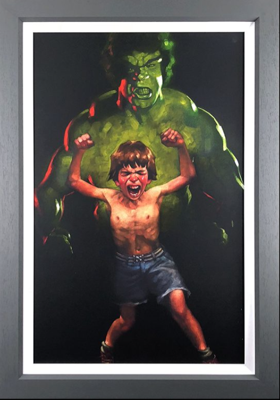 Dr Bruce Banner Is Bathed In The Full Force of The Myseterious Gamma Waves Hand Embellished Canvas by Craig Davison